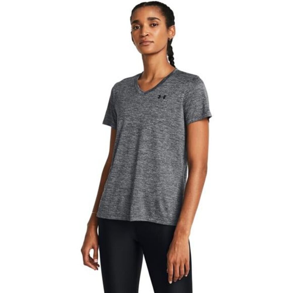 Stylish Womens V-Neck Short Sleeve with Twist Texture